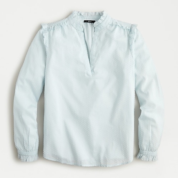 J.Crew | Ruffle-trim V-neck Popover - Picture 1 of 3